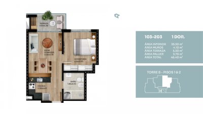  Venta de Apartamento 2 Dormitorios en el Prado C885-203B