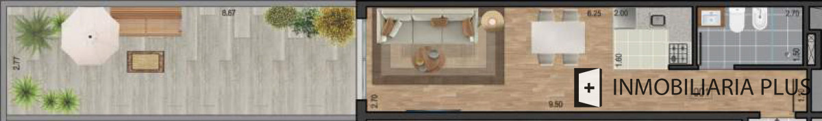 Apartamento ID.1303 - Monoambiente en venta en Pocitos con Barbacoa, Lavadero y más a pasos de la Rambla de Montevideo
