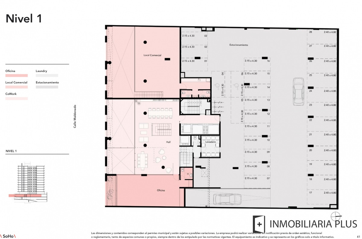 Apartamento ID.545 - Venta de Apartamento 2 Dormitorios al frente en Piso 9 en Palermo Soho C831-906