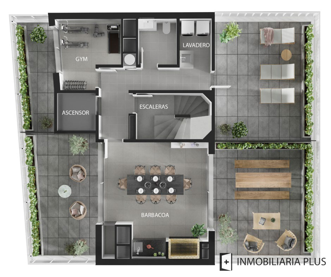 Apartamento ID.1078 - Venta de Apartamento de 1 Dormitorio en Tres Cruces con Barbacoa Gym, Lavadero y Bajos Gastos