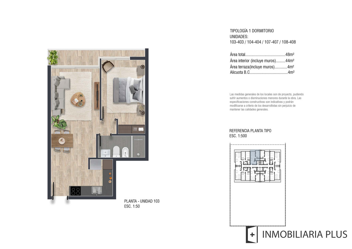 Apartamento ID.614 - Venta de Apartamento con 2 Dormitorios a estrenar en el centro de la Península de Punta del Este con piscina, barbacoa, Gym y más C992201P