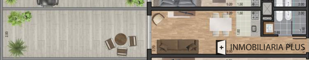 Apartamento ID.1303 - Monoambiente en venta en Pocitos con Barbacoa, Lavadero y más a pasos de la Rambla de Montevideo