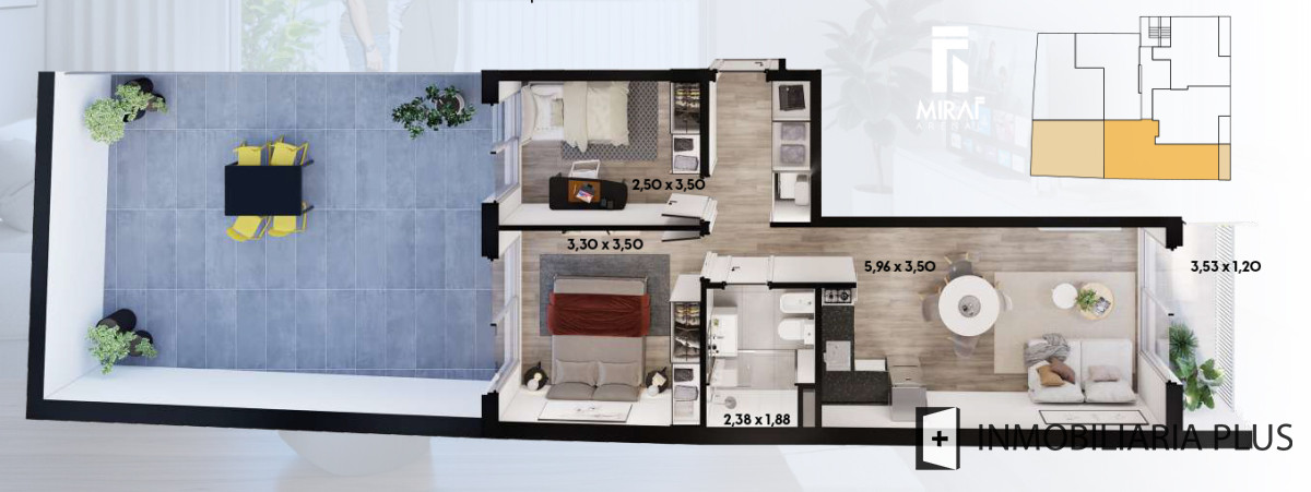 Apartamento ID.1184 - Apartamento en Venta de 1 Dormitorio con entrega y CUOTAS a pasos de la FACULTAD para ESTRENAR con barbacoa, gym, lavadero y más Vivienda Promovida