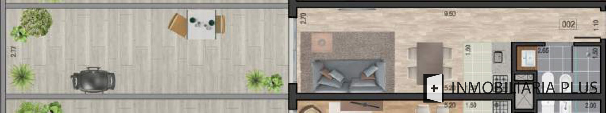 Apartamento ID.1303 - Monoambiente en venta en Pocitos con Barbacoa, Lavadero y más a pasos de la Rambla de Montevideo