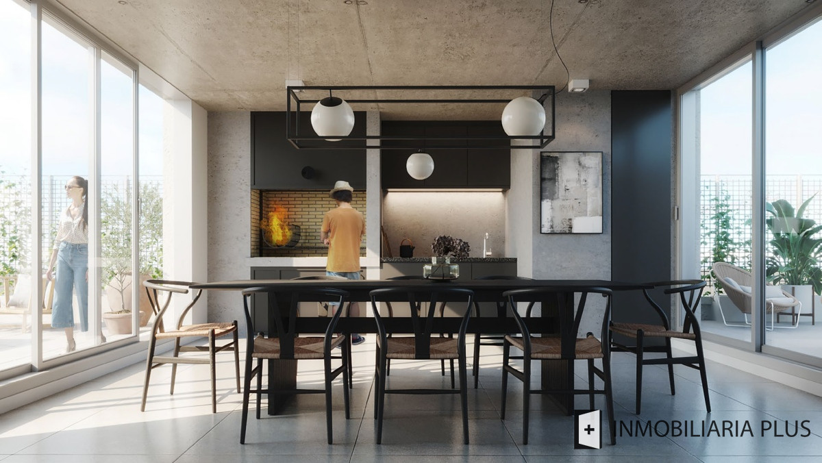 Apartamento ID.1078 - Venta de Apartamento de 1 Dormitorio en Tres Cruces con Barbacoa Gym, Lavadero y Bajos Gastos