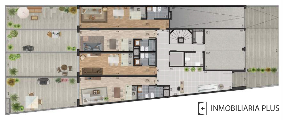 Apartamento ID.1303 - Monoambiente en venta en Pocitos con Barbacoa, Lavadero y más a pasos de la Rambla de Montevideo