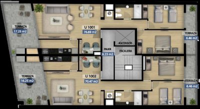  Estrena en Mayo de 2024 apartamento con Parrillero y más un dormitorio en NOI Trueba C741-703B