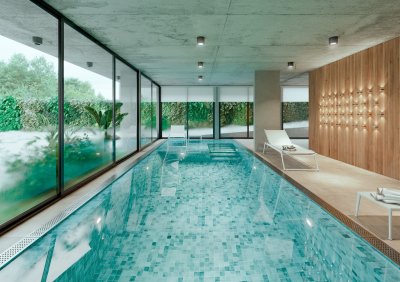  Venta de Apartamento a estrenar el último piso de la Península de Punta del Este con 2 Dormitorios y servicios barbacoa, piscina y más C992401