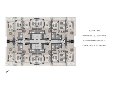  Venta de Apartamento con 2 Dormitorios a estrenar en el centro de la Península de Punta del Este con piscina, barbacoa, Gym y más C992201P