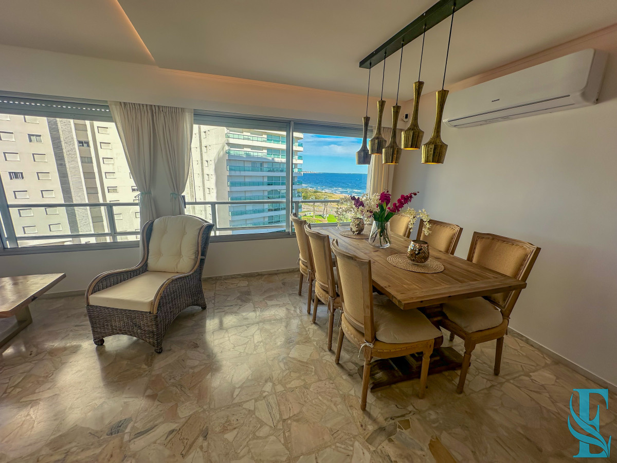 Apartamento ID.701 - Hermoso apartamento en Playa Mansa con vista al mar en torre con servicios.