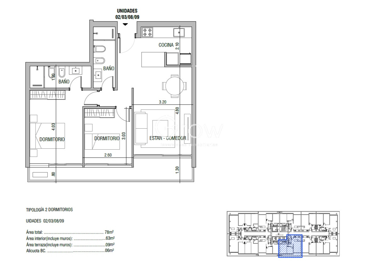 Apartamento ID.1009 - Torres del Este 2 dormitorios