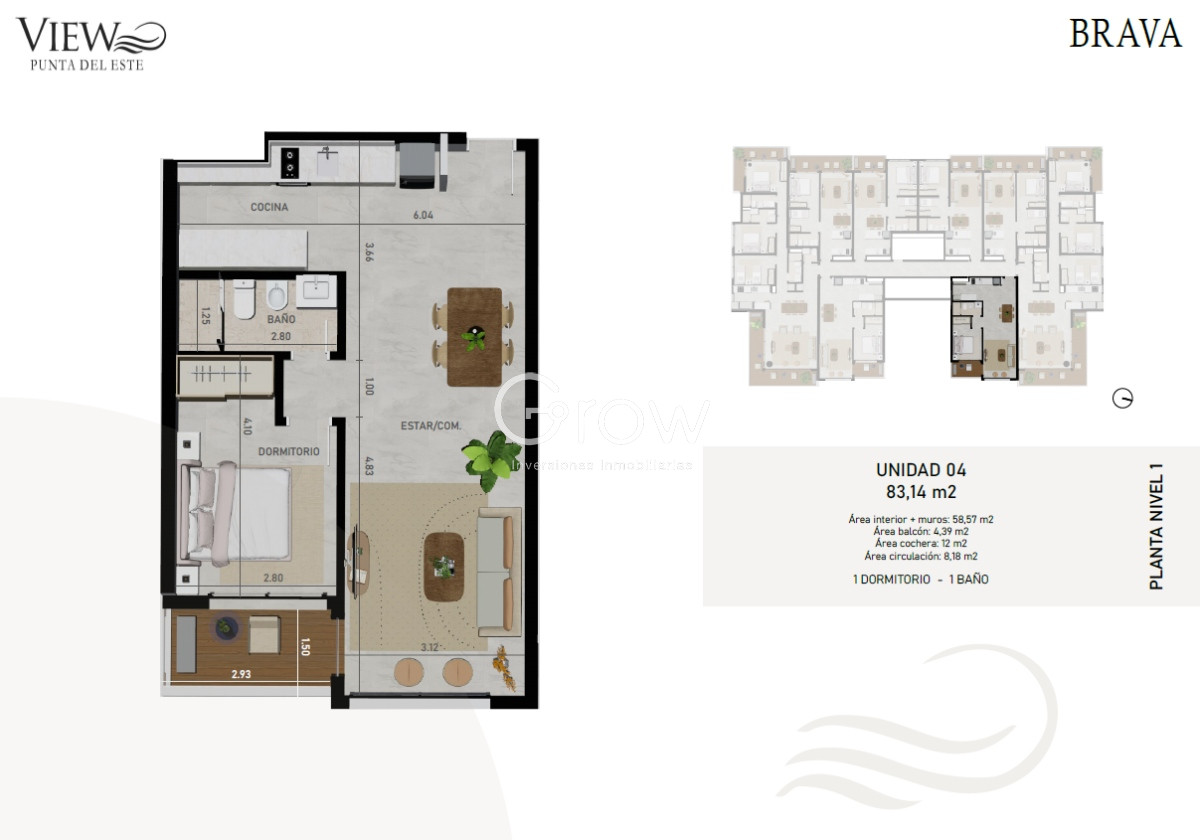 Apartamento ID.1972 - Apartamento a estrenar, de 2 dormitorios en Playa Brava!
