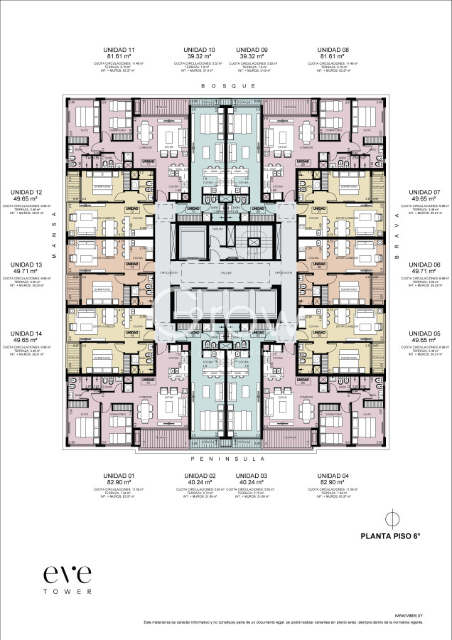 Apartamento ID.1125 - Apartamento de 2 dormitorios en Eve Tower
