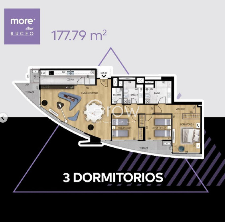Apartamento ID.1766 - Alquiler anual en More Buceo piso alto!