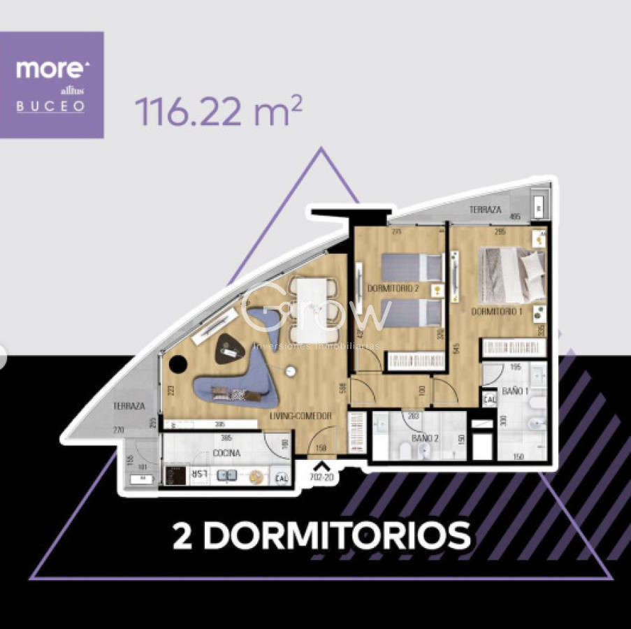 Apartamento ID.1766 - Alquiler anual en More Buceo piso alto!