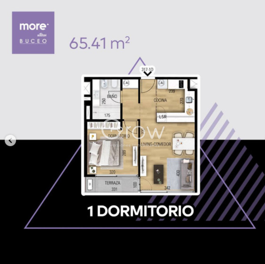 Apartamento ID.1766 - Alquiler anual en More Buceo piso alto!