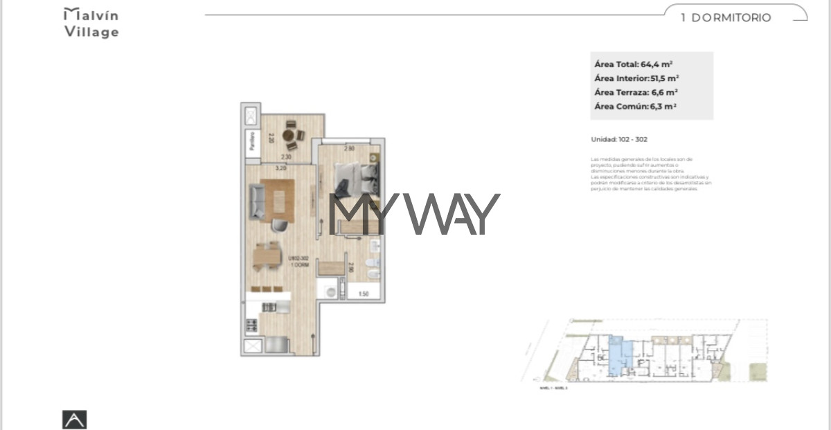 Apartamento ID.258/Venta-apartamneto-1-dormitorio-con-amenities-en-Malvin - Venta apartamneto 1 dormitorio con amenities en Malvin