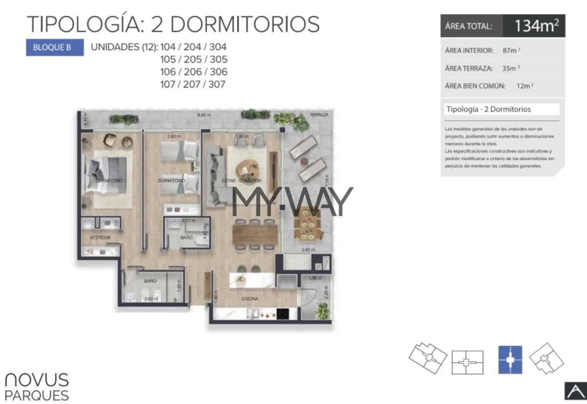 Apartamento ID.232/Apartamento-2--dormitorios-con-amenities-San-Nicolás-NOVUS-CARRASCO - Apartamento 2  dormitorios con amenities San Nicolás NOVUS CARRASCO