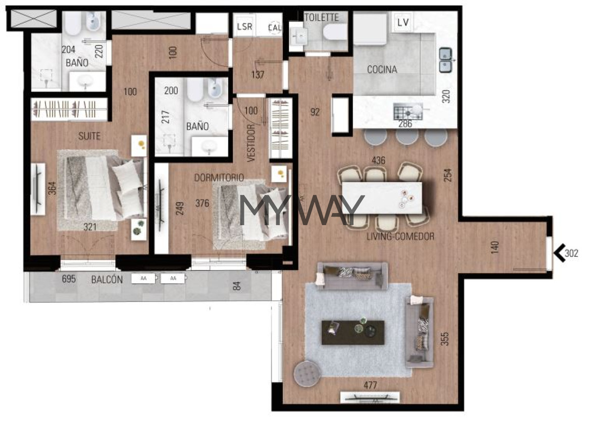 Apartamento ID.177/Venta-apartamentos-a-estrenar-2-dormitorio-sobre-la-Rambla-de-Carrasco-|-Edificio-Bilú-Riviera - Venta apartamentos a estrenar 2 dormitorio sobre la Rambla de Carrasco | Edificio Bilú Riviera