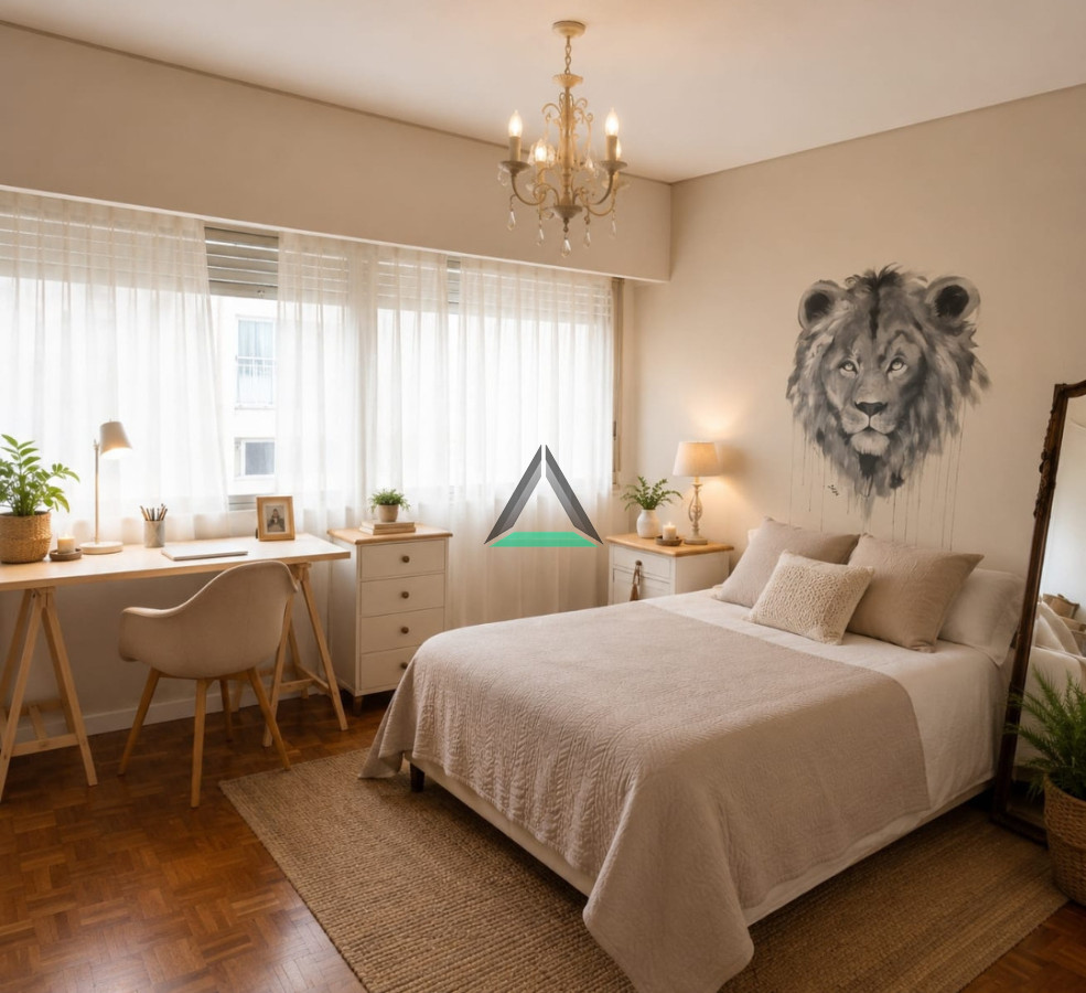 Apartamento ID.141 - A metros de Rambla, Pocitos living apaisado amplio 3 dorm y servicio garage grande