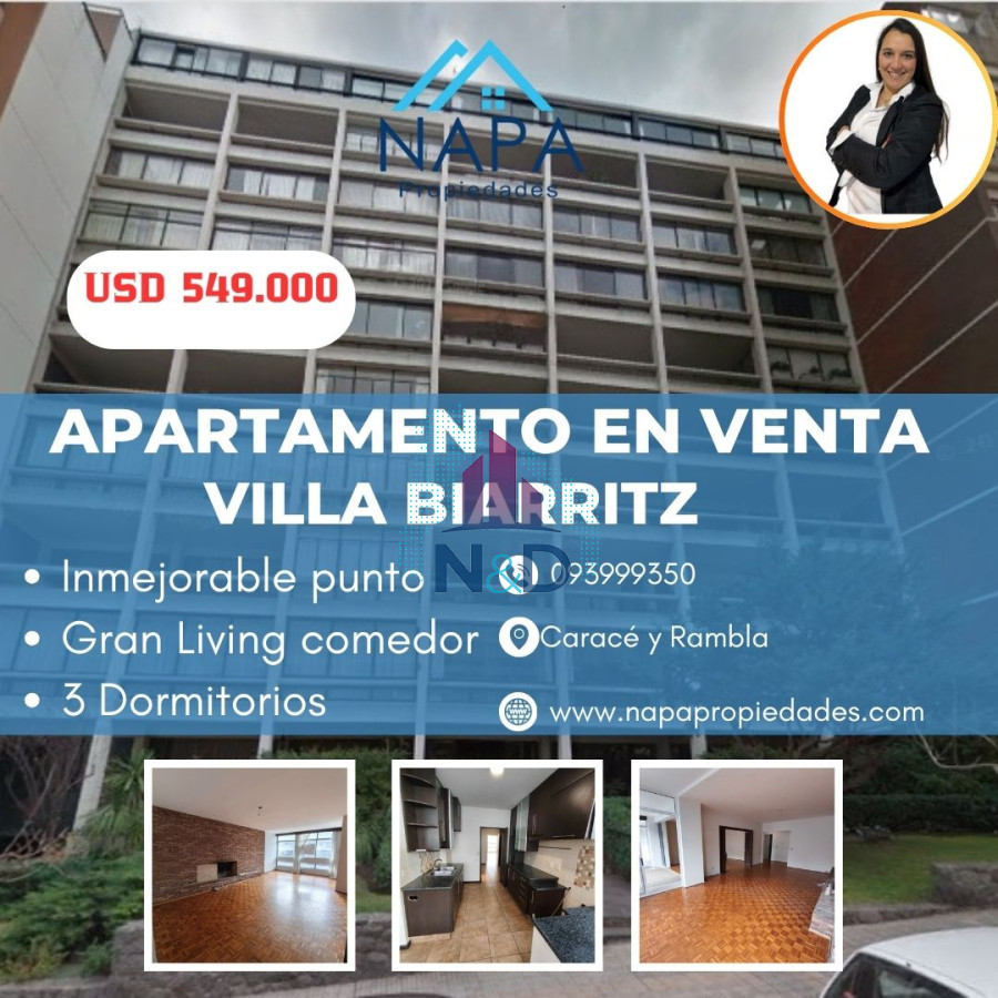 Apartamento ID.127 - VENTA DE APARTAMENTO, VILLA BIARRITZ, 3 DORMITORIOS.