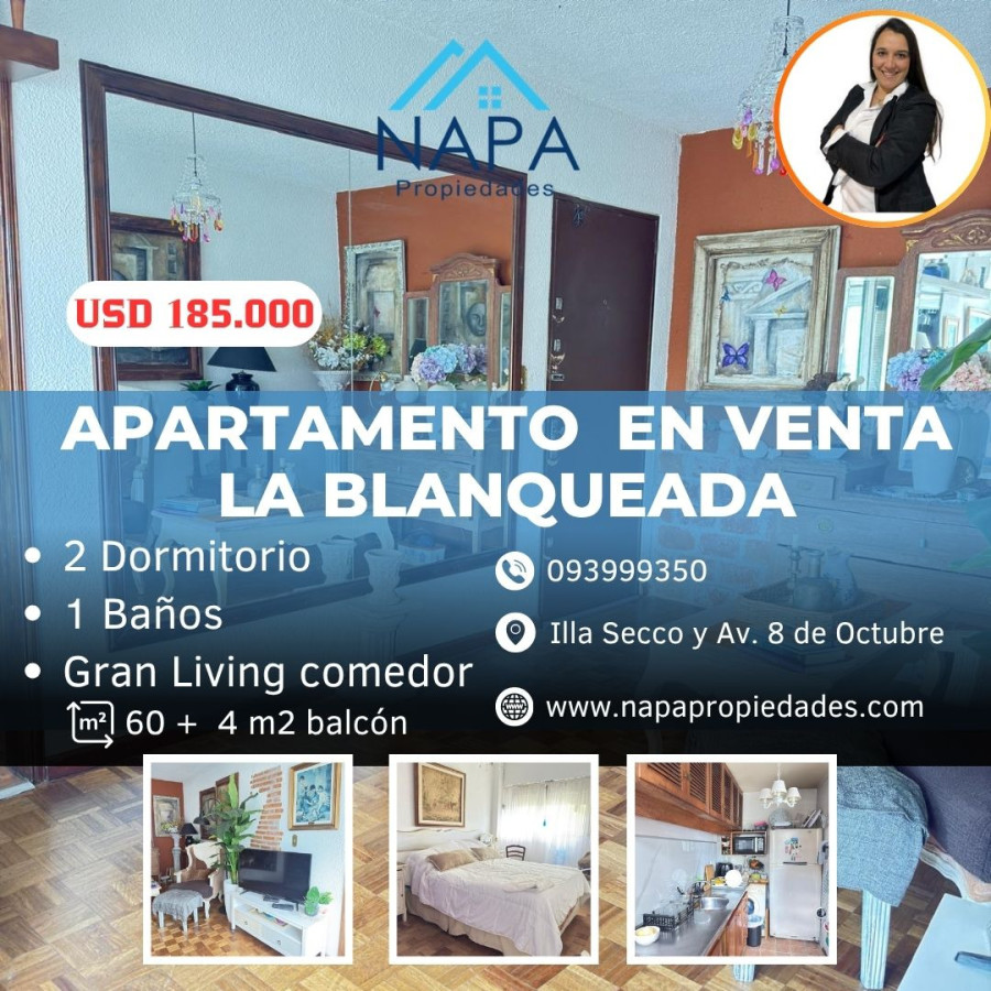 VENTA APARTAMENTO, 2 DORMITORIOS, LA BLANQUEADA