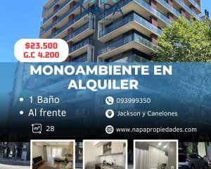 ALQUILER MONOAMBIENTE EN CORDÒN SOHO