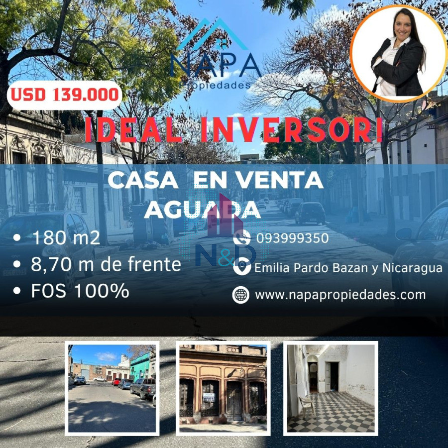 Casa ID.130 - CASA EN VENTA, LA AGUADA. Oportunidad ideal para reciclaje