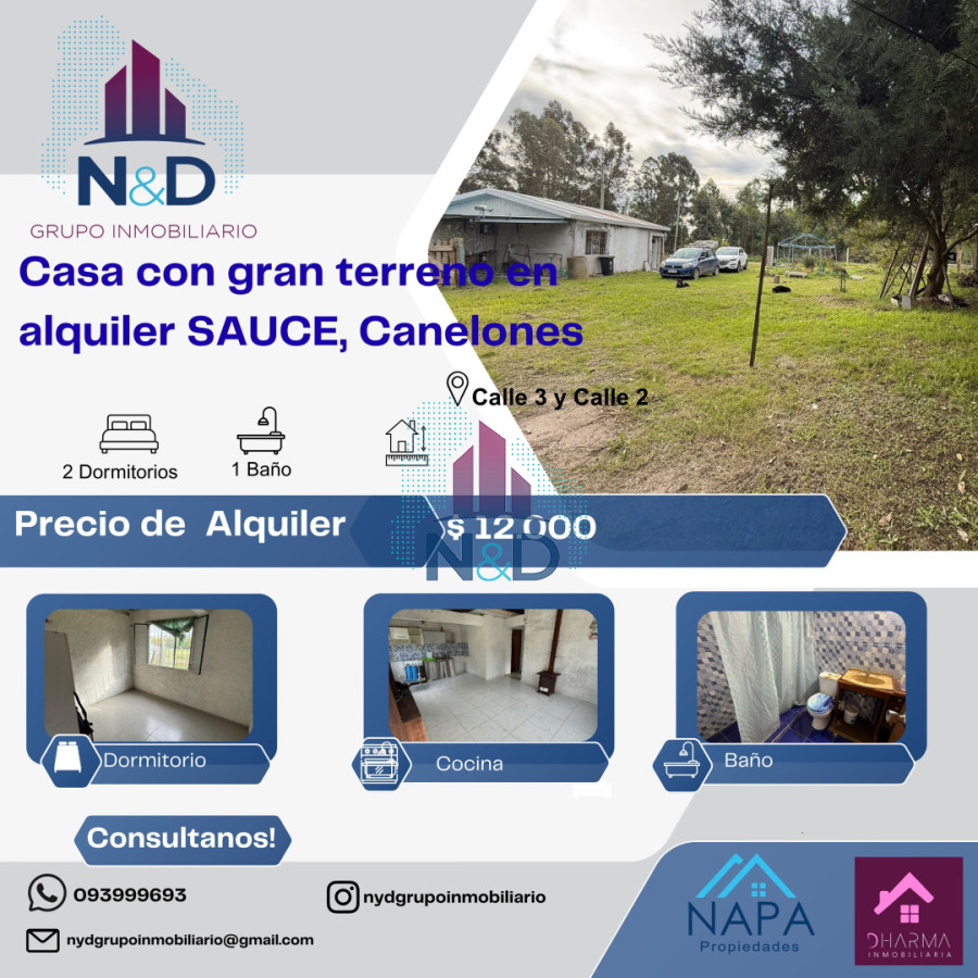 Casa ID.185 - CASA CON GRAN TERRENO EN ALQUILER!!