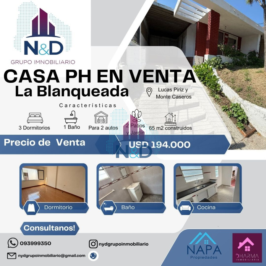 Casa ID.163 - CASA PH EN VENTA La Blanqueada 3 dormitorios. 