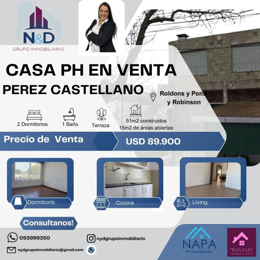 VENTA DE CASA PH DE ALTOS, 2 DORMITORIOS