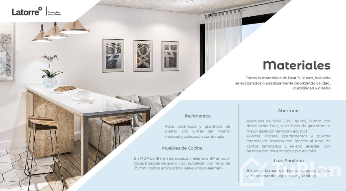 Apartamento ID.852 - (Ref: 3.132) Venta de apartamento proyecto Beat 3 Cruces. Monoambiente, 1 dormitorio, 2 y duplex