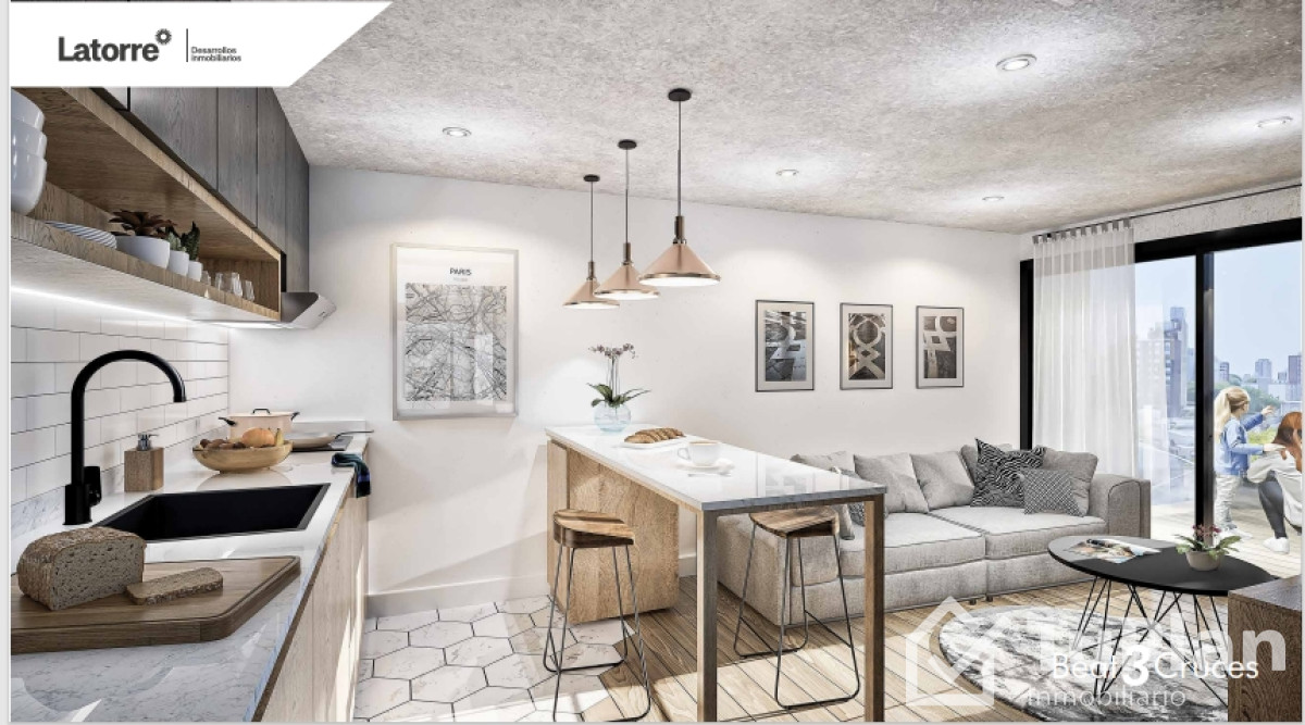 Apartamento ID.852 - (Ref: 3.132) Venta de apartamento proyecto Beat 3 Cruces. Monoambiente, 1 dormitorio, 2 y duplex