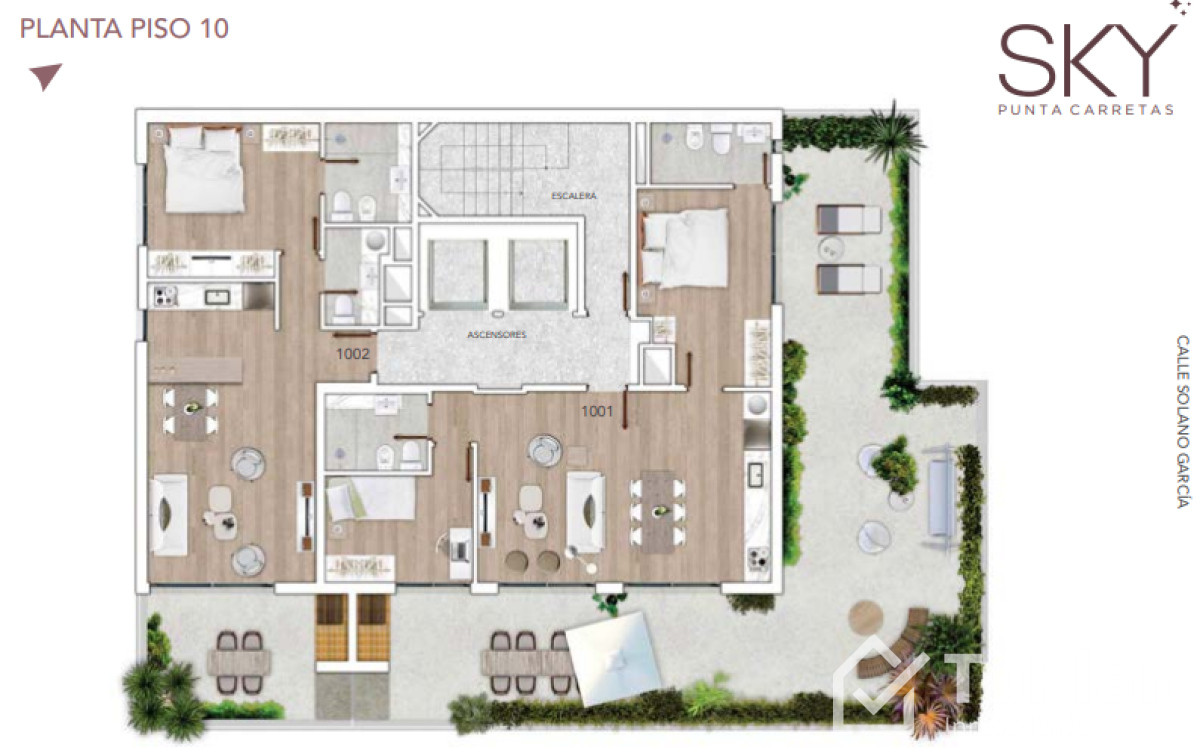 Apartamento ID.1568 - (Ref 3.858) Venta PH 2 dormitorios en SKY Punta Carretas A ESTRENAR! 