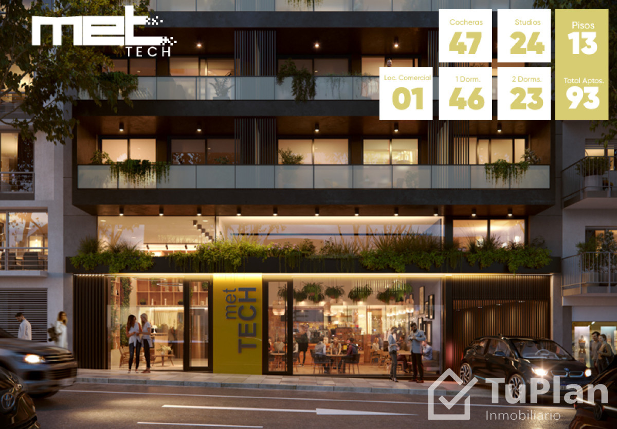 Apartamento ID.1570 - (Ref 3.859) Venta monoambiente en MET TECH Cordón A ESTRENAR en diciembre de 2025!