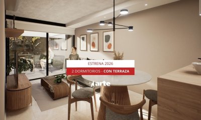 Venta De Apartamento De 2 Dormitorios Con Terraza Al Frente En Tres Cruces