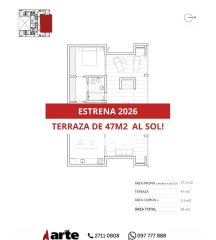 Venta Apartamento Penthouse De 1 Dormitorio Con Parrillero Propio En Punta Carretas!