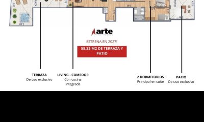 Venta De Apartamento De 2 Dormitorios En Malvin Con 58m2 De Patio Y Terraza!!