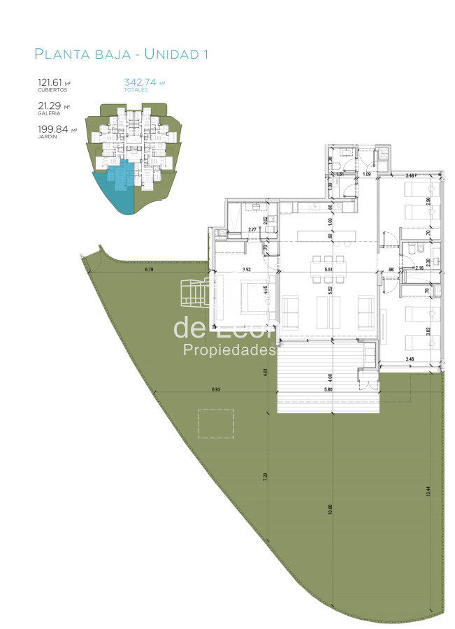 Apartamento ID.15107 - Departamento planta jardin en venta de 3 dormitorios en Manantiales