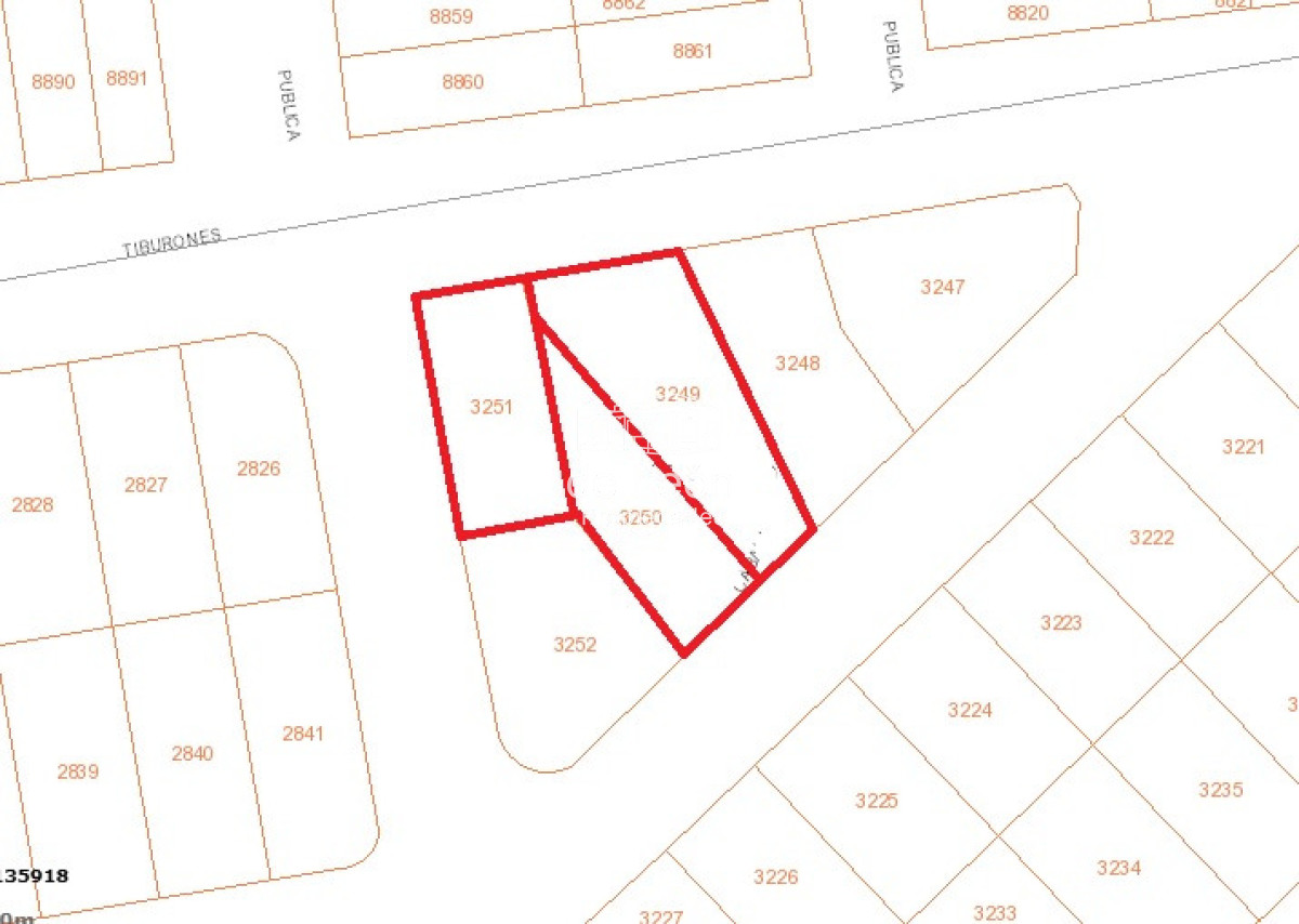 Terreno ID.15372 - Terreno en El Chorro, 3 padrones juntos total 1.549m2