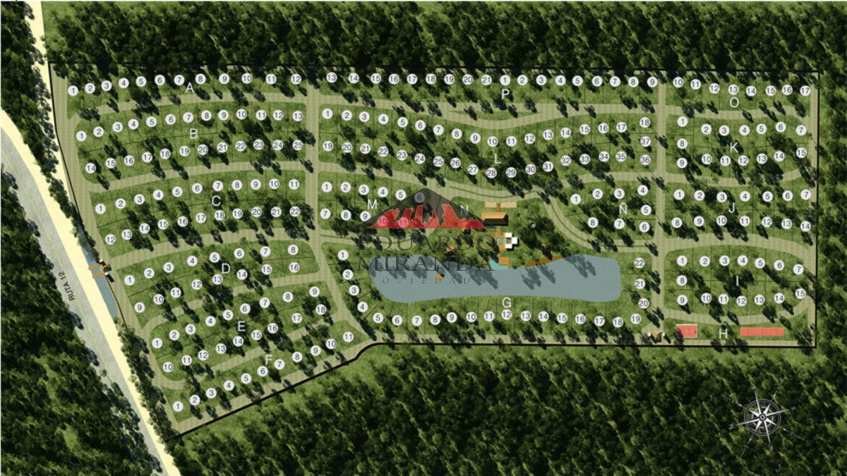 Terreno sobre la laguna en Solanas, Barrio privado Design Village - EMP3398T
