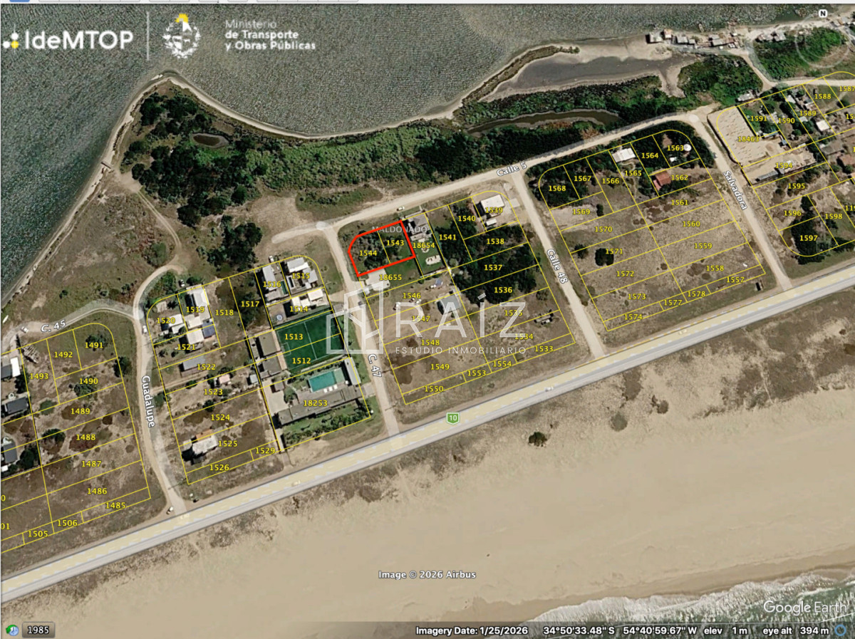 Terreno ID.12292 - VENTA TERRENO EN SANTA MONICA PRIMERA LINEA A LA LAGUNA