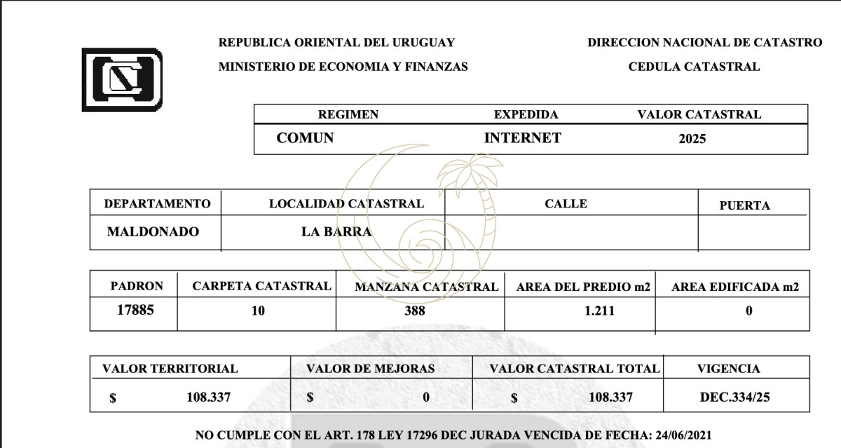 Terreno ID.21093237 - Terreno en Venta en Barra Verde - La Barra