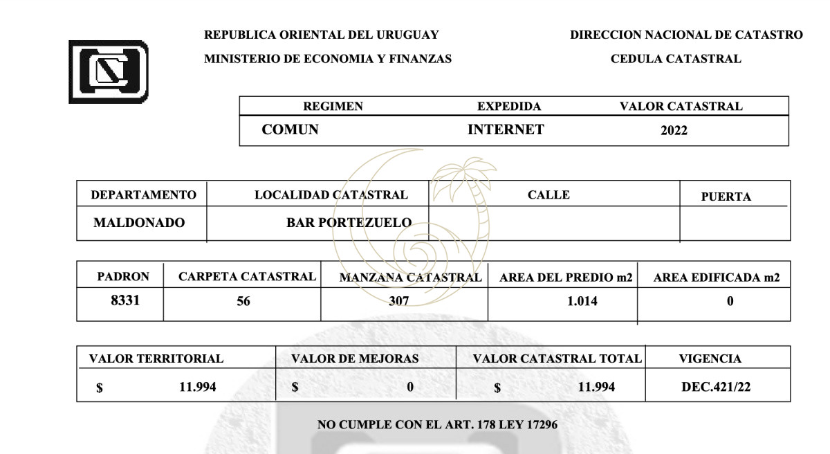 Terreno ID.21091940 - TERRENOS EN BARRA DE PORTEZUELO DE 2.000 MT2 A 400 M DEL MAR