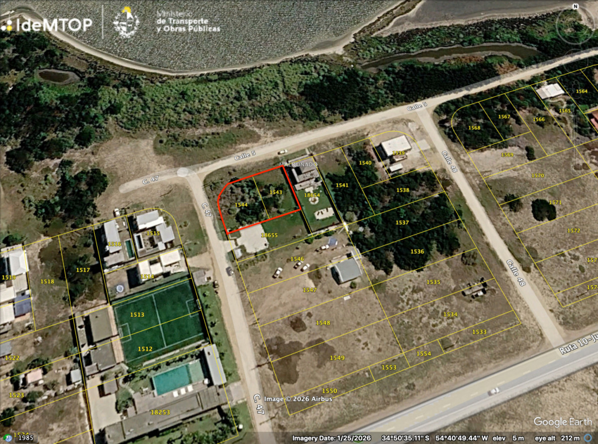 VENTA TERRENO EN SANTA MONICA PRIMERA LINEA A LA LAGUNA