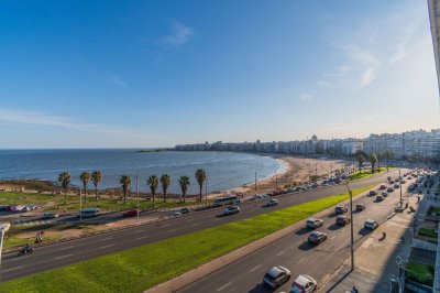 Venta excelente apartamento 3 dormitorios sobre la Rambla de Pocitos