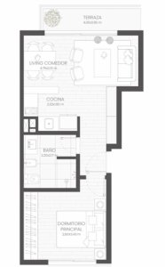 Apartamento a la venta de 1 dormitorio en Parque Batlle