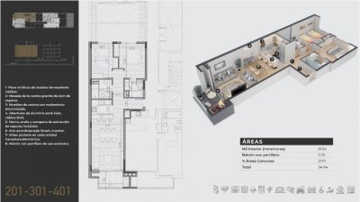 Apartamento a estrenar en pleno Pocitos Nuevo con parrillero propio!