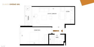 Venta apartamento 1 dormitorio en Cordón