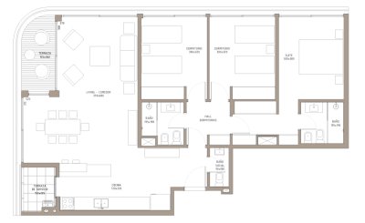 Venta apartamento 3 dormitorios en Carrasco 